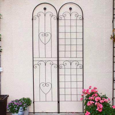 China Garden Planter Decoration Garden Trellis For Plants Black Iron Plant Growing Trellis For Plant Support Metal Potted Trellis For Rose for sale