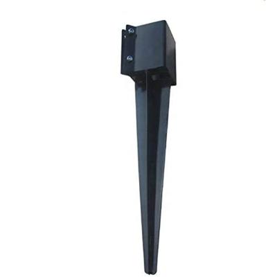 China Iron Long Spike Pole Anchors Fence Post Anchor Ground Spike Metal Black Powder Coated for sale