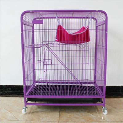 China Breathable Cat Cage Villa Furniture Pet Size Cat Cage Playpen Kennel Crate Fence with 2 Ramp Ladders 2 Rest Platforms for sale