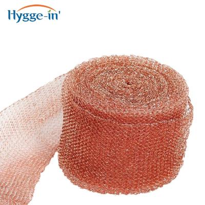 China Plain Weave Mesh Roll Substance-Fit 100% Pure Copper Wire Mesh For Gap Blocker For Build Hole Mesh Scrubber DIY Fill Cloth Traps Indoor for sale