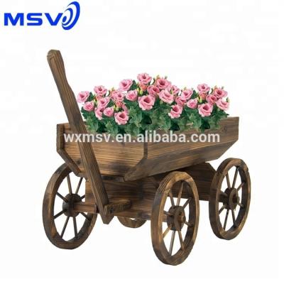 China Modern Burnt Finish Wood Garden Planter for sale