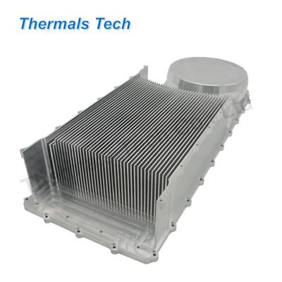 China Heat Sink High density fins aluminum heat sink with heat pipe For Radar for sale