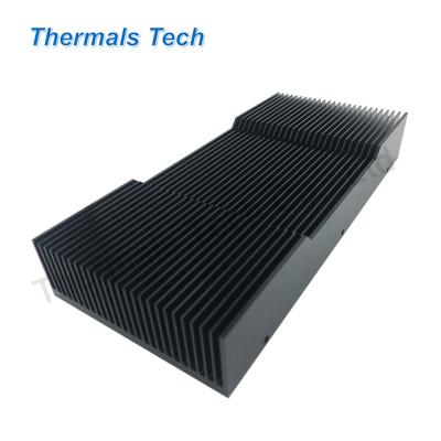 China Heat Sink Super long 320 mm heat sink with ultra high density fin for communication inverter with air cooled 300W for sale