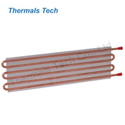 China Server Standard extruded base cold plate with copper tube water cooled heatsink for server 900W for sale