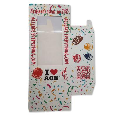 China Reused Materials Logo Eco Friendly White Cardboard Custom Toys Pen Packaging Boxes Phone Accessory Folding Cardboard With Clear Plastic Window for sale