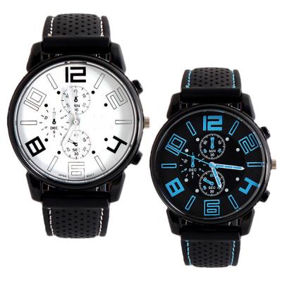 China New day/date relogio masculino men fashion silicone sport cool quartz hours analog wristwatches for sale