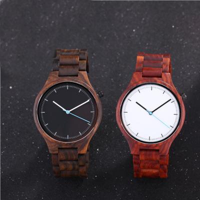 China 2035, Hot Selling Japanese Day/Date 2018 High Grade Movement Sandalwood Man's Wristwatches Women Couple Sandalwood Watches for sale