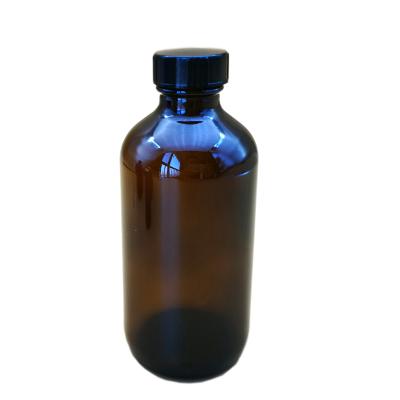 China Round 4oz 500ml 60ml 2oz Boston Cosmetic Glass Bottles With Screw Cap For Cosmetic In Stock for sale