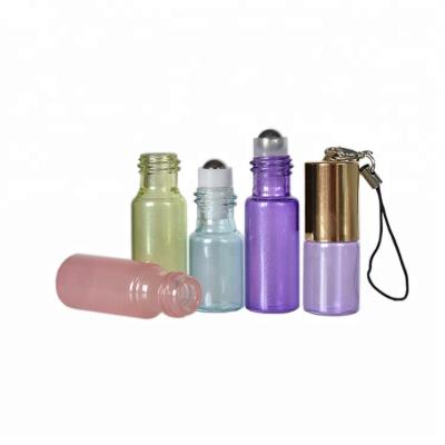 China Hot sale 3ml 5ml personal care empty glass roll on bottle with metal rollerball for perfume cosmetic for sale