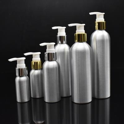 China China Manufacture Cosmetic Aluminum Bottle 250ml 500ml Aluminum Pump Bottle 30ml 50ml 100ml for sale