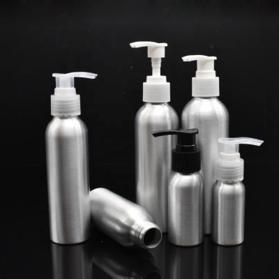 China Free Sample Cosmetic Aluminum Bottle 50ml 100ml 30ml 120ml 150ml 200ml 250ml 500ml Cosmetic Free Sample With Pump Lotion Cap for sale