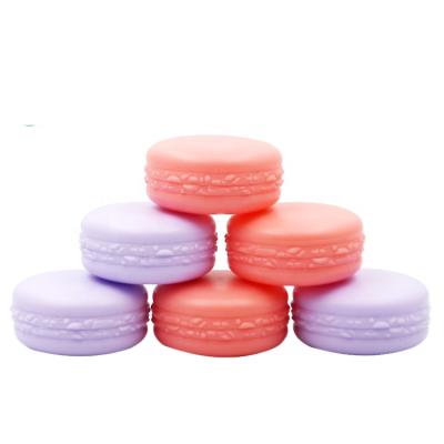 China Cosmetic Macaron Jar 10g Colorful Plastic Cosmetic Jar For Eye Cream Lip Balm In Stock for sale