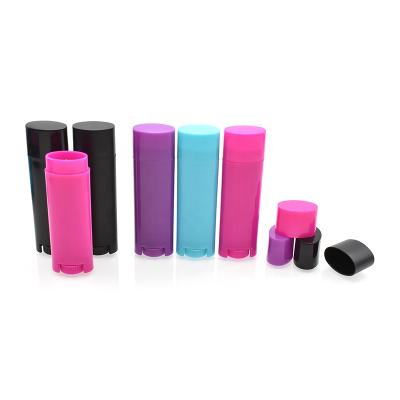 China safety lip balm tube 4.5g pp colorful oval plastic lip balm container 4.5ml for body blam soild perfume for sale