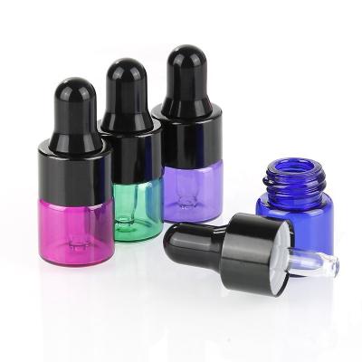 China Personal Care Empty Glass Dropper Bottles 1ml 2ml 3ml 5ml Tubular Glass Vials With Glass Dropper For Essential Oil for sale