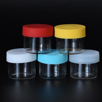 China No neck design 6ML glass concentrate jar container for 1 gram wax oil dab with custom lid 5ml no neck glass jars for sale