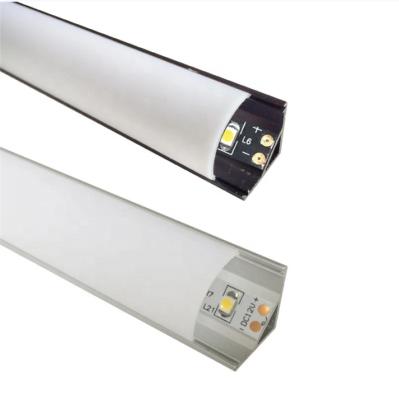 China Hotel / Office Custom 16*16MM Wardrobe Light 45 Degree V Shape Corner Led Linear Aluminum Light Profile for sale