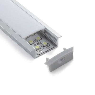 China Hotel / Office 30*10mm Recessed LED Channels Frame Aluminum Extrusion Led Profile For Led Strip for sale