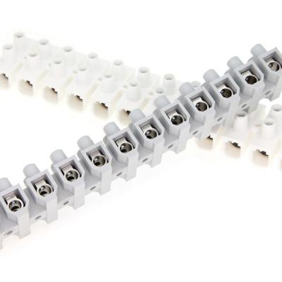 China CertBuy 35PCS TB Screw Barrier Block 12-Position Electrical Terminal Strip White Connector Double Row, 10 Amp 3 for sale