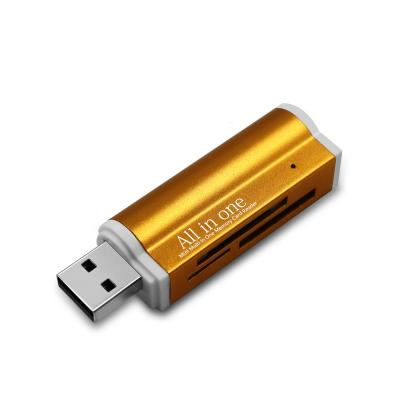 China Mini USB 2.0 T-Flash TF SD High Speed ​​Card Reader with Adapter Memory Card Reader OEM-CR-002 for sale