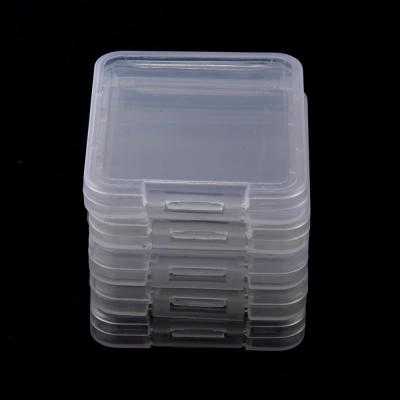 China Memory Card Memory Cards Case Box Protective Case For SD SDHC MMC XD CF Card White Transparent for sale