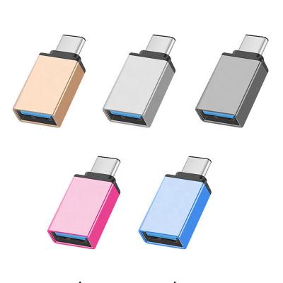 China MP3/MP4 Player Metal USB 3.1 Male Type-C to Female USB 3.0 Converter Adapter OTG Function for Samsung Galaxy Apple Macbook Xiaomi Huawei for sale