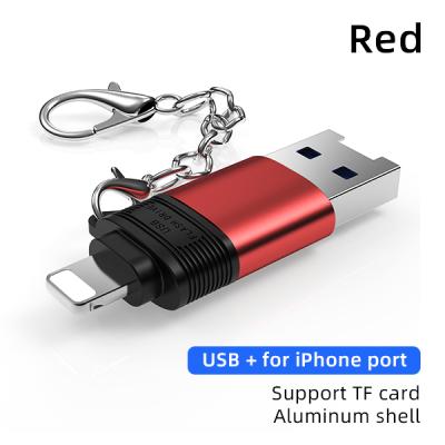 China For Apple Pro X XS Max Se 8 7 6 6s TF Card Reader MP3/MP4 Player Plus IOS13 Memory Card Reader 8 Pin To USB Adapter for sale