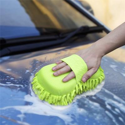 China Car Wash Cleaning Chenille Wholesale Custom Car Detailing Glove Colored Universal Absorbent Cloth for sale