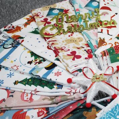 China Sustainable New Style Christmas Printing Microfiber Cleaning Cloth Prepare For Christmas for sale