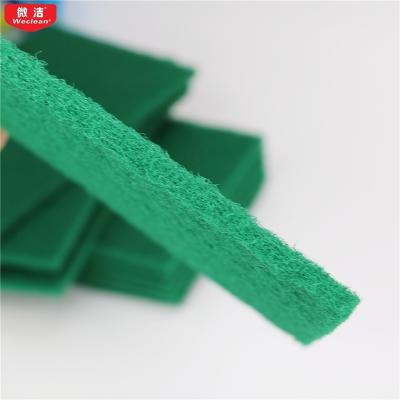 China 10PK Reusable Viable Scrub Pad Non-Scratch Scrubbing Pad Kitchen Cleaning Scrubber Green for sale