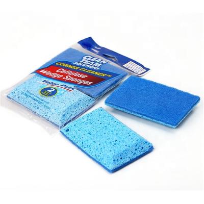 China Sustainable Household Cleaning Sponge 2pk Iodegradable Resistant Scrubber Eco - Friendly For Kitchen for sale