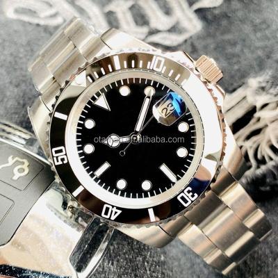 China Luminous Hands Sport Watch Mens Watches Blue Black Ceramic Stainless Steel 3ATM Waterproof Luminous Automatic Mechanical Gifts Wristwatches for sale