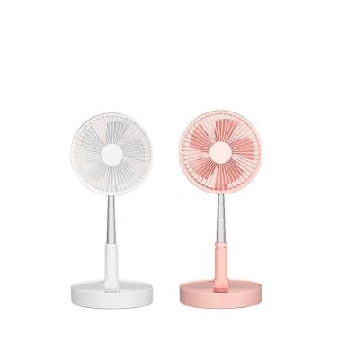 China New Product Mini Portable Hotel Handy Folding San Tower and Pedestal Fans Stand Up Electric Fan 5 Blade Low Noise for sale