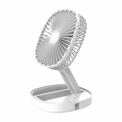 China 2021 New Foldable Battery Life Long Battery Low Noise Rechargeable Desk Fan Small Mini USB Desk Fan for Desk Table with Aromatherapy for sale