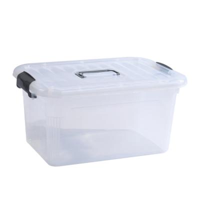 China Sustainable Wholesale With Sundries Lid Store Storage Bins Clear Stackable Utility Small Plastic Box for sale