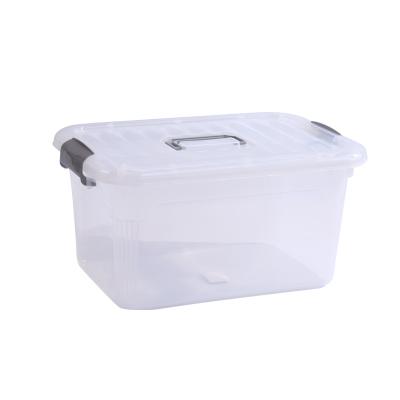 China Sustainable Plastic Transparent Storage Boxes Container With Sliding Lid for sale