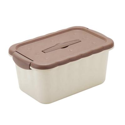 China New Design Viable High Quality Emboss Plastic Household Items Containers With Lids Home Mini Bins Organizer Storage Box for sale