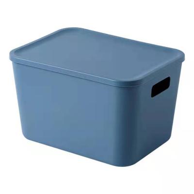 China Hot Sale Household Kitchen Stocked Container Set Plastic Bins Toys Clothes Other Closet Wardrobe Organizers Food Covered Storage Boxes for sale