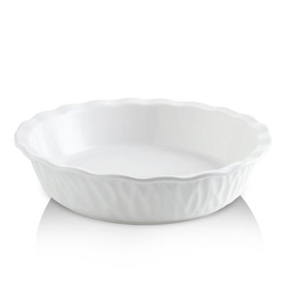 China Sustainable Nordic Hot Selling Ceramic Bowl Round Shape Bakeware Dish Baking Dish For Baking Tray for sale