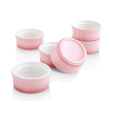 China Viable Ramekin High Quality Bowl Porcelain Ceramic Baking Dish for Dessert Souffle and Cupcake for sale