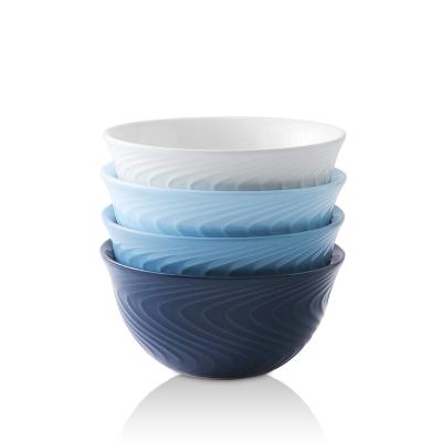 China Durable High Quality 26oz Ceramic Bowl Set 4 Color Porcelain Dessert Bowl Mixed Salad And Soup For Microwave for sale