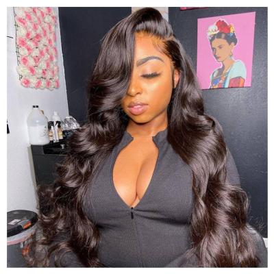 China Factory Wholesale Cheap Human Virgin Brazilian Water Wave BLI Lace Front Closure Body Wave Full Lace Cuticle Aligned Lace Closure Hair Wig for sale