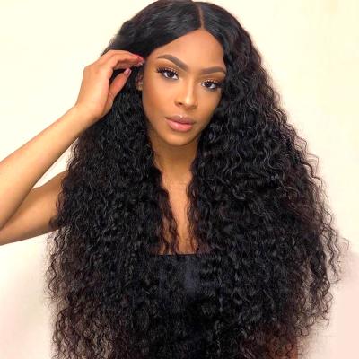 China Water Wave Baoli Factory Wholesale Natural Indian Virgin Hair 100% Curly Lace Front Wig With Baby Hair Customized Hair Vendor for sale