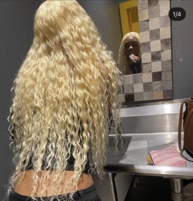 China Deep Wave 30 Price 100% Honey Blonde Cheap Wigs With Frontal Female Natural Women 613 Hair 13x4 Lowest Inch Lace Front Wig for sale