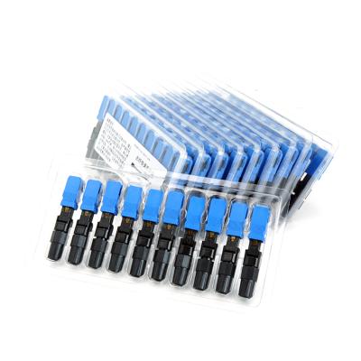 China FTTH Drop Cable 100PCS FTTH Singlemode SC UPC Fiber Optic Fast Connector for sale