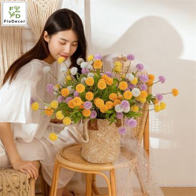 China Hot Sale Home Decoration Artificial Daisy Dandelion Flower Chrysanthemum Silk Wedding Party Table Centerpiece Wedding Decoration for sale