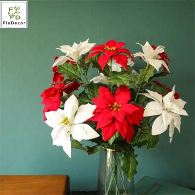 China Home.Restaurant.Bar.Hotel.Wedding Christmas Flower New Arrival Artificial Silk Beautiful Table Centerpiece Christmas Home Decoration for sale