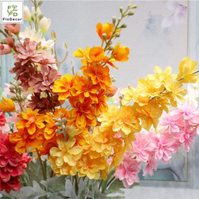 China Party Wedding Delphinium Wholesale Artificial Flower Snapdragon Silk Flower For Table Centerpiece Wedding Party Home Decoration for sale