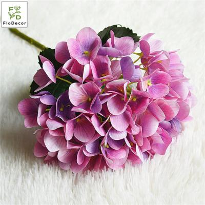 China Party Wedding Decoration High Quality Artificial 3D Hydrangea Silk Flowers For Party Hotel Wedding Table Decoration Pink for sale