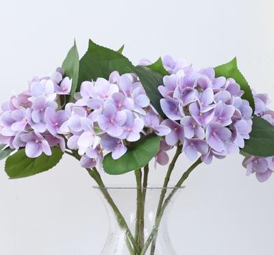 China High Quality Artificial Flower Hydrangea Party Wedding Decoration Real 3D Printing Wedding Table Party Christmas Decoration Showroom for sale