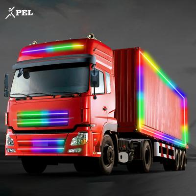 China Universal 24V Truck Blood Horse Racing Lamp RGB Grill Truck Bus LED Decorative Bar Led Flow Colorful Flowing Flowing Lamp for sale